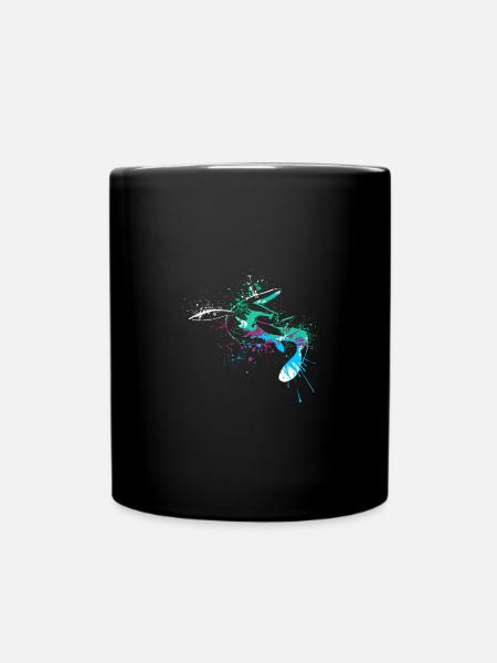 Splash art Marine Dinosaur mosasaurus - Tasse einfarbig - Schwarz