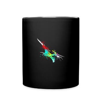 Splash art Dinosaur pterosaurs - Full Colour Mug - black - Front