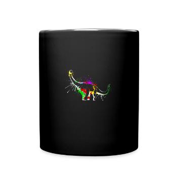 Splash art Dinosaur sauropod diplodocus - Full Colour Mug - black - Front