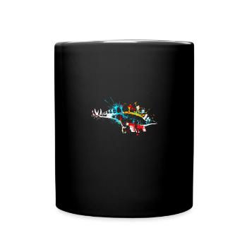 Splash art Dinosaur Stegosaurus - Tasse einfarbig - Schwarz - Vorne