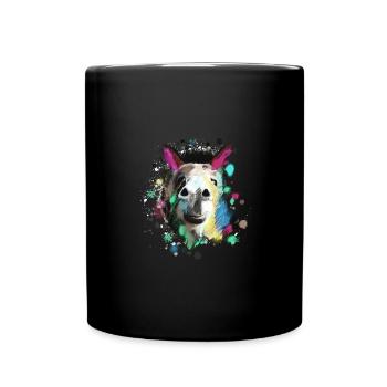 Donkey, Graffiti, Painting, Colorful - Full Colour Mug - black - Front