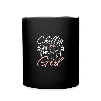 Chillin avec ma fille cocker spaniel - Mug uni - noir - Devant