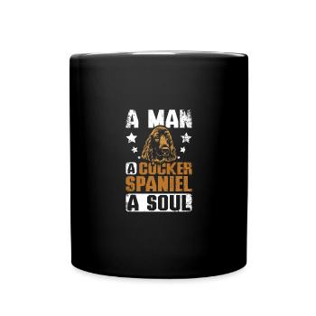 Un homme un cocker spaniel une âme - Mug uni - noir - Devant