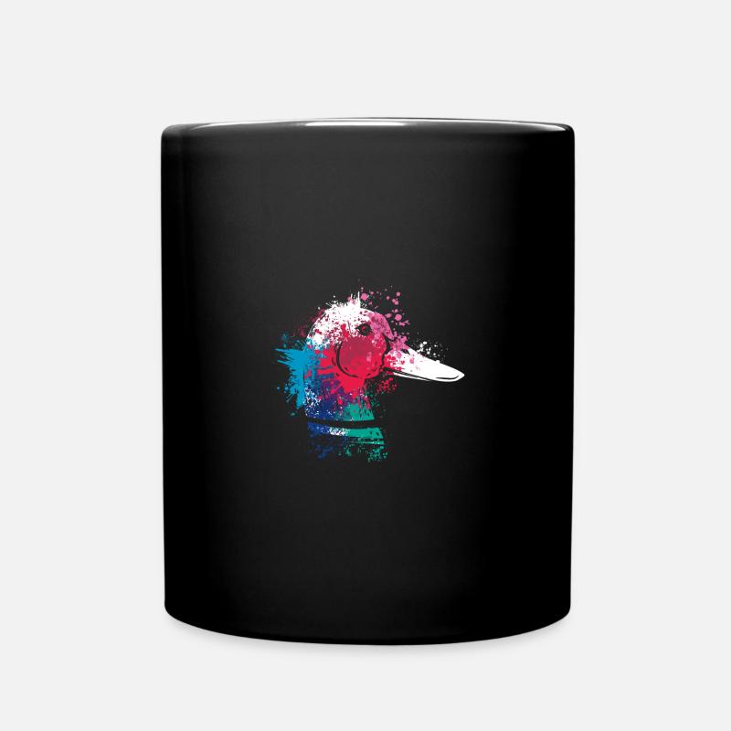 Colerfull Splash Art Farm animals Duck Head - Tasse einfarbig - Schwarz