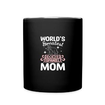 World's greatest cocker spaniel mom - Full Colour Mug - black - Front