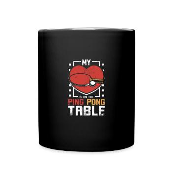 Mon cœur est sur la table de ping-pong - Mug uni - noir - Devant