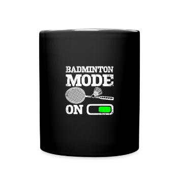 Mode Badminton sportif activé - Mug uni - noir - Devant