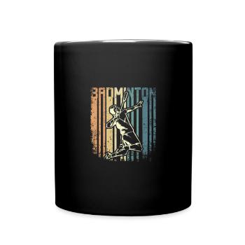 Joueur de badminton rétro vintage - Mug uni - noir - Devant