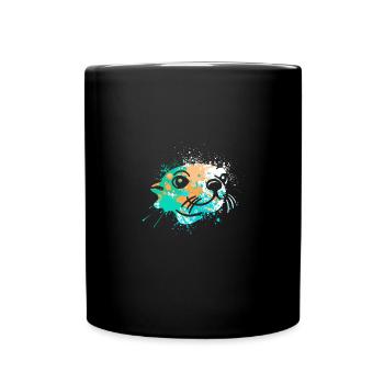 Splash Art Seal Lion de mer - Mug uni - noir - Devant