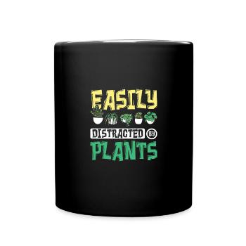 Easily distracted by plants Botanist - Tasse einfarbig - Schwarz - Vorne
