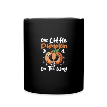 Pregnancy Our little pumpkin is on the way - Tasse einfarbig - Schwarz - Vorne