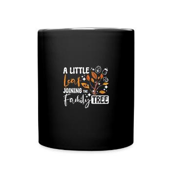 Pregnancy A little leaf joining the family tree - Tasse einfarbig - Schwarz - Vorne
