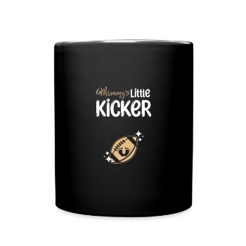 Pregnancy Football mommy's little kicker - Tasse einfarbig - Schwarz - Vorne