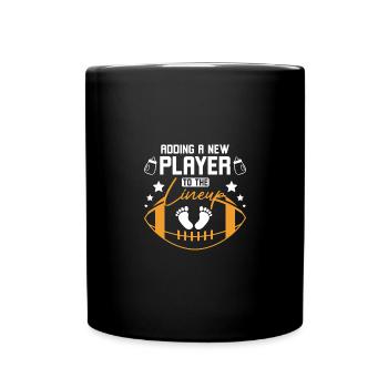 Grossesse Football une nouvelle joueuse dans l’alignement - Mug uni - noir - Devant