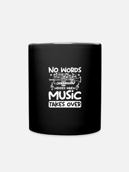 Trumpeters no words neded when music takes over - Tasse einfarbig - Schwarz