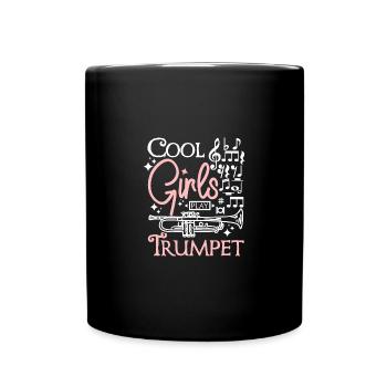 Les trompettistes cool girls jouent de la trompette - Mug uni - noir - Devant
