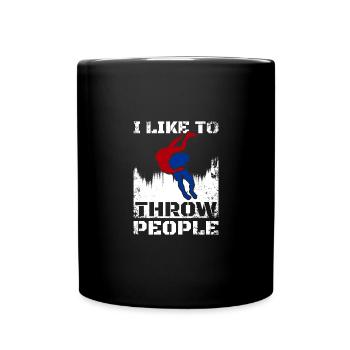 I like to throw people Sambo - Full Colour Mug - black - Front