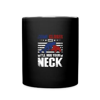 Come closer and I'll hug your neck Sambo - Full Colour Mug - black - Front