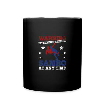 Talking about Sambo at any time - Full Colour Mug - black - Front