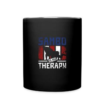 Sambo is my therapy - Full Colour Mug - black - Front