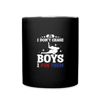 I don't chase boys I pin them Sambo girl - Full Colour Mug - black - Front
