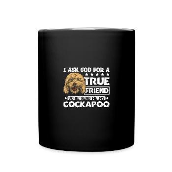 Dieu m’envoie mon cockapoo - Mug uni - noir - Devant