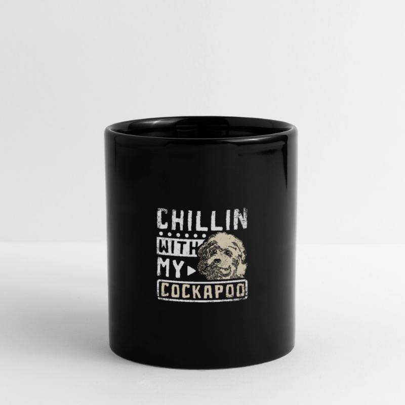 chillin with my cockapoo Tasse einfarbig