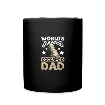 Fête des pères, le plus grand papa cockapoo du monde - Mug uni - noir - Devant