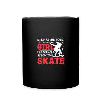 Let this girl show you how to skate - Tasse einfarbig - Schwarz - Vorne