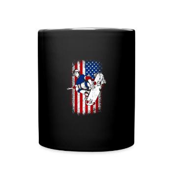 Usa american flag patriotic Skateboarding - Tasse einfarbig - Schwarz - Vorne