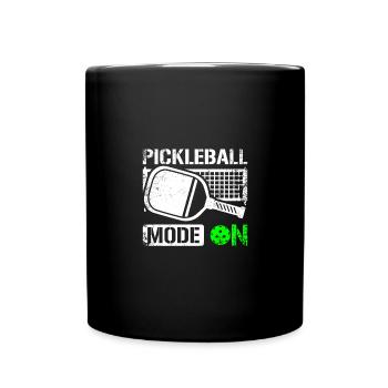 Pickleball mode on - Tasse einfarbig - Schwarz - Vorne