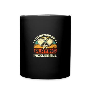 Je préfère jouer au pickleball - Mug uni - noir - Devant