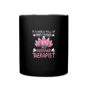 Girl Prinzess Massage therapist - Tasse einfarbig - Schwarz - Vorne