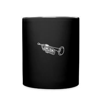 Drawn painted trumpet - Tasse einfarbig - Schwarz - Vorne