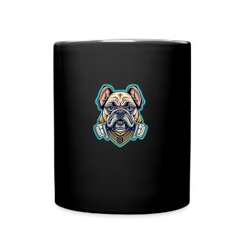 Hund - Tasse einfarbig - Schwarz - Vorne