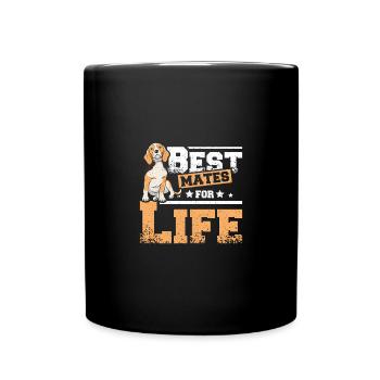 Best mates for life beagle - Full Colour Mug - black - Front