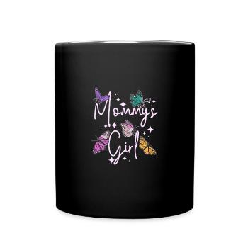 For the daughter Mommy's girl, little Butterfly - Tasse einfarbig - Schwarz - Vorne