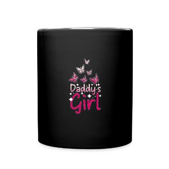 For the daughter Daddys girl, little Butterfly - Tasse einfarbig - Schwarz - Vorne
