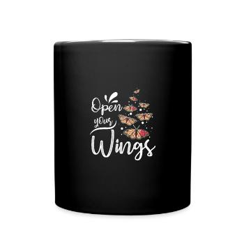 Ouvrez vos ailes, Papillon - Mug uni - noir - Devant