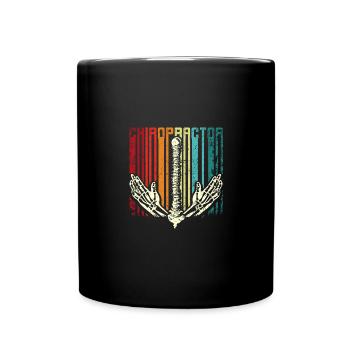 Retro Vintage Chiropractor - Full Colour Mug - black - Front