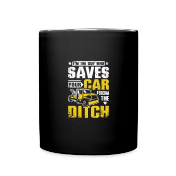 Sauve votre voiture de la dépanneuse de fossé - Mug uni - noir - Devant