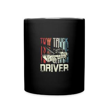 Cool Retro Vintage Tow truck Driver - Mug uni - noir - Devant