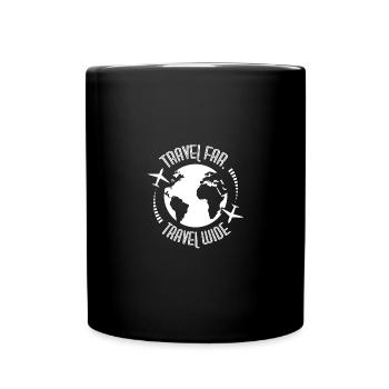 Travel Far Travel Wide - Tasse einfarbig - Schwarz - Vorne