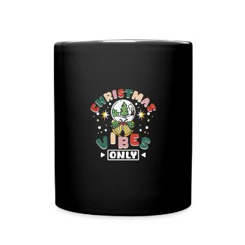 Groovy christmas vibes only - Tasse einfarbig - Schwarz - Vorne