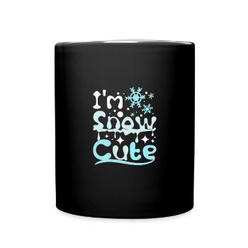 Winter christmas I'm snow cute - Tasse einfarbig - Schwarz - Vorne