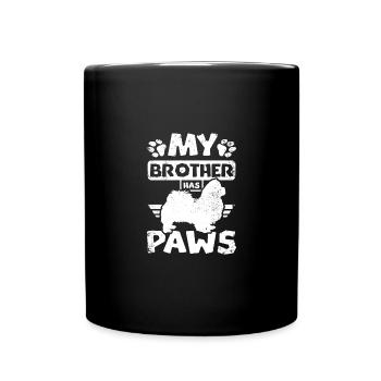 My brother has paws pekingese - Full Colour Mug - black - Front