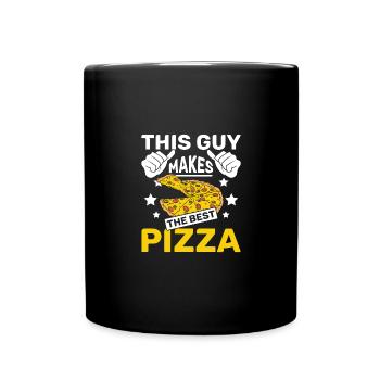 This guy makes the best pizza - Full Colour Mug - black - Front