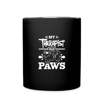 My therapist has paws pekingese - Full Colour Mug - black - Front