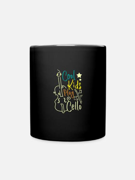 Pour les enfants Les enfants cool jouent au violoncelle - Mug uni - noir