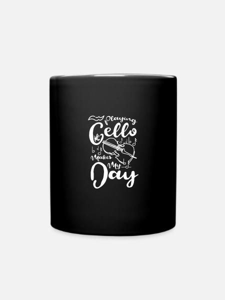 Jouer du violoncelle fait ma journée - Mug uni - noir